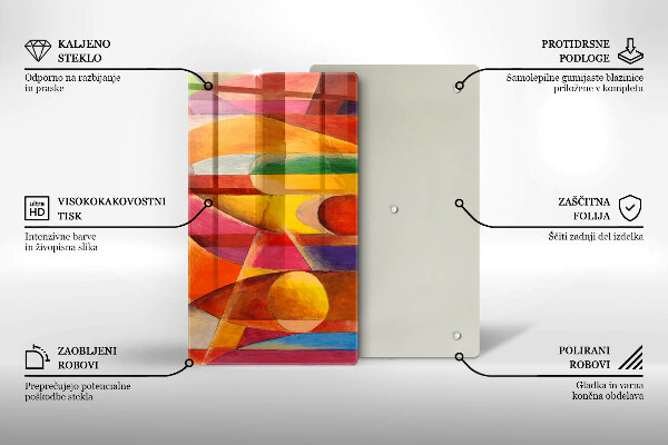 Osłona ściany przy kuchence gazowej Kolorowa abstrakcja