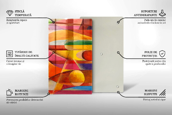 Osłona ściany przy kuchence gazowej Kolorowa abstrakcja