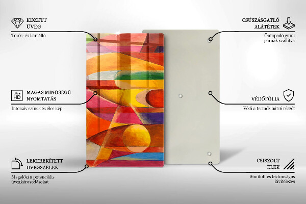Osłona ściany przy kuchence gazowej Kolorowa abstrakcja