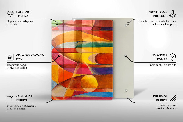 Osłona ściany przy kuchence gazowej Kolorowa abstrakcja