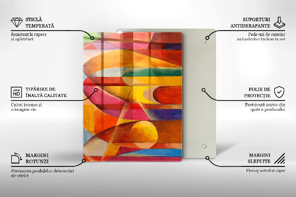 Osłona ściany przy kuchence gazowej Kolorowa abstrakcja