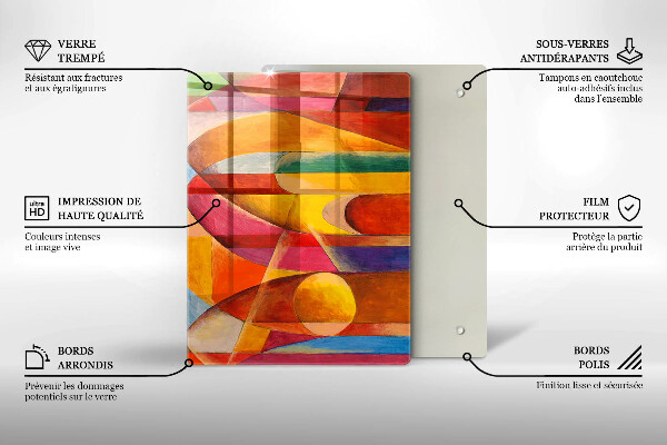 Osłona ściany przy kuchence gazowej Kolorowa abstrakcja