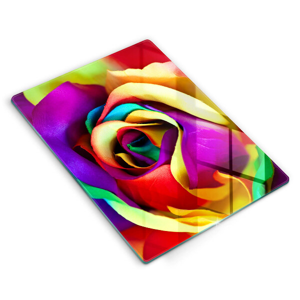 Osłona ściany przy kuchence gazowej Barwne płatki róży