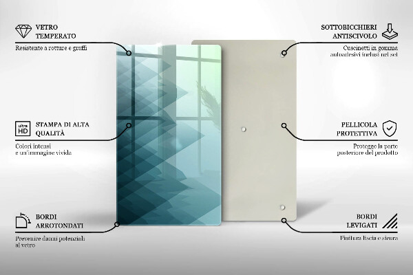 Osłona ściany przy kuchence gazowej Abstrakcyjne góry