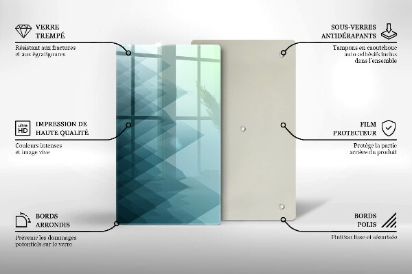 Osłona ściany przy kuchence gazowej Abstrakcyjne góry