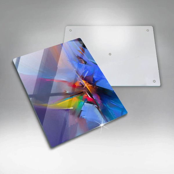 Osłona ściany przy kuchence gazowej Malowana abstrakcja