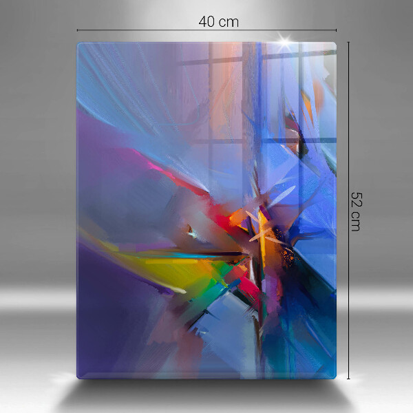 Osłona ściany przy kuchence gazowej Malowana abstrakcja