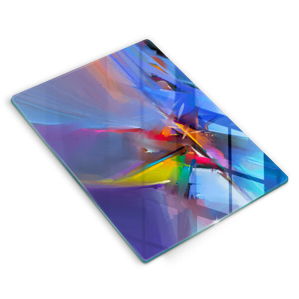 Osłona ściany przy kuchence gazowej Malowana abstrakcja