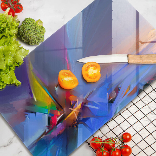 Osłona ściany przy kuchence gazowej Malowana abstrakcja