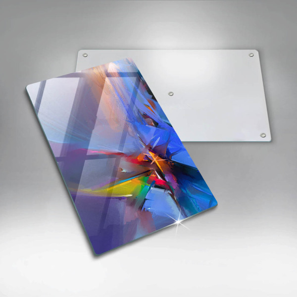 Osłona ściany przy kuchence gazowej Malowana abstrakcja