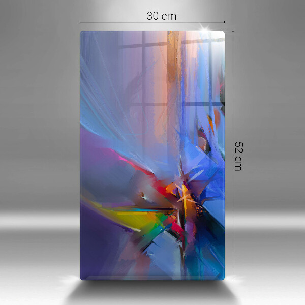 Osłona ściany przy kuchence gazowej Malowana abstrakcja