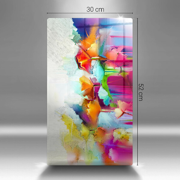 Osłona ściany przy kuchence gazowej Malowane farbami kwiaty