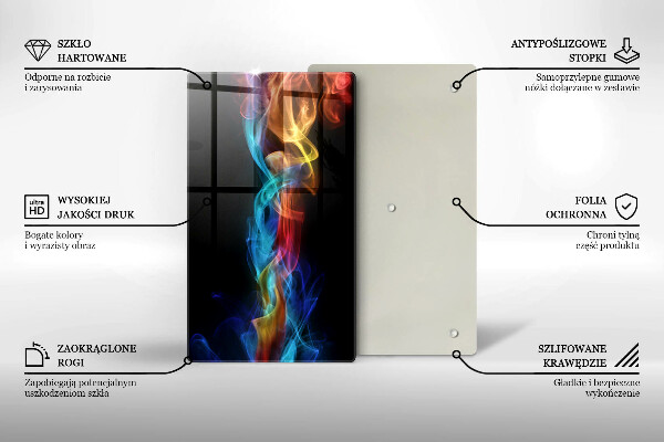 Osłona ściany przy kuchence gazowej Kolorowy dym