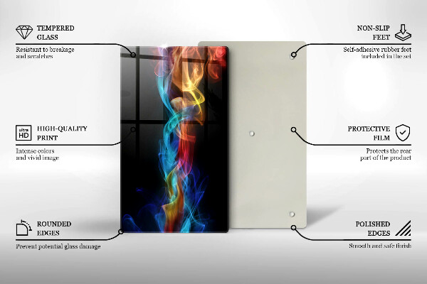 Osłona ściany przy kuchence gazowej Kolorowy dym