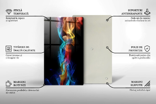 Osłona ściany przy kuchence gazowej Kolorowy dym