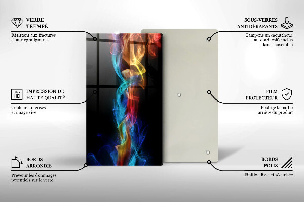 Osłona ściany przy kuchence gazowej Kolorowy dym