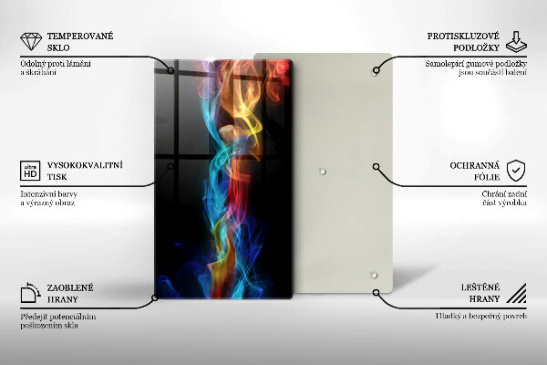 Osłona ściany przy kuchence gazowej Kolorowy dym