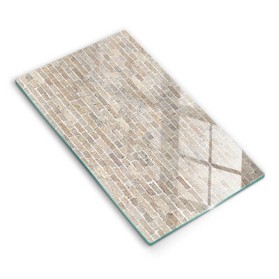 Osłona ściany przy kuchence gazowej Ściana jasne cegły