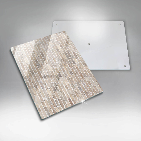 Osłona ściany przy kuchence gazowej Ściana jasne cegły