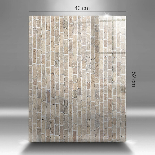 Osłona ściany przy kuchence gazowej Ściana jasne cegły