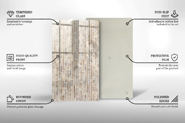 Osłona ściany przy kuchence gazowej Ściana jasne cegły