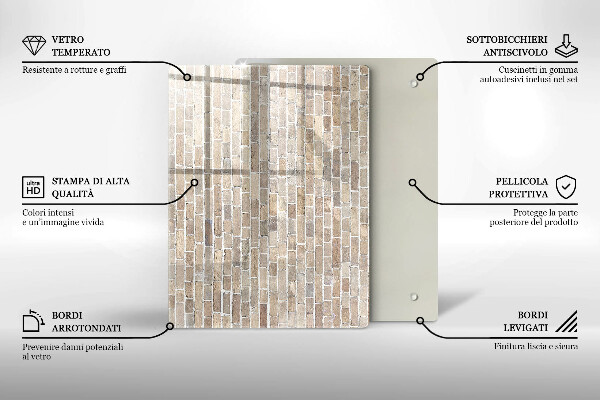 Osłona ściany przy kuchence gazowej Ściana jasne cegły