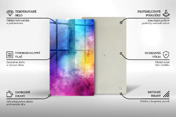 Osłona ściany przy kuchence gazowej Tęczowe plamy akwareli