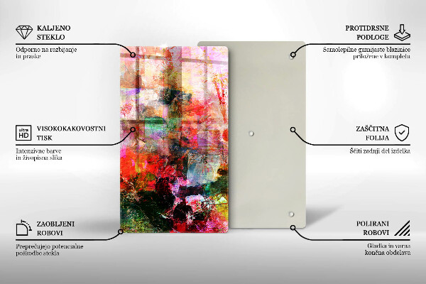 Osłona do kuchni na ścianę Abstrakcja farby