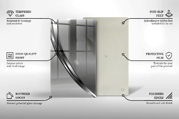 Osłona ściany przy kuchence gazowej Metalowa abstrakcja