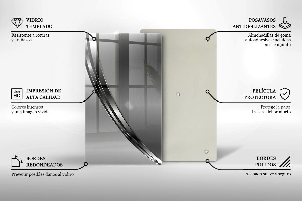 Osłona ściany przy kuchence gazowej Metalowa abstrakcja