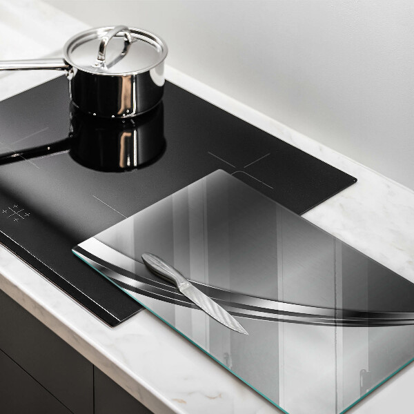 Osłona ściany przy kuchence gazowej Metalowa abstrakcja