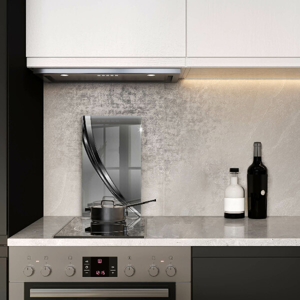 Osłona ściany przy kuchence gazowej Metalowa abstrakcja