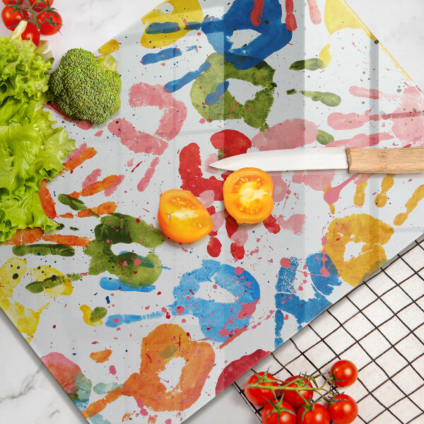 Osłona ściany przy kuchence gazowej Ślady dziecięcych dłoni