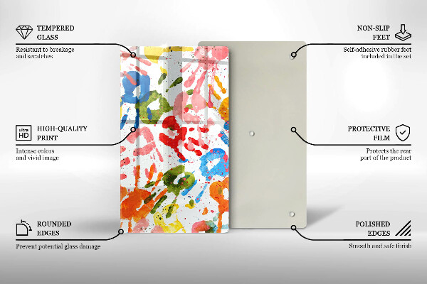 Osłona ściany przy kuchence gazowej Ślady dziecięcych dłoni