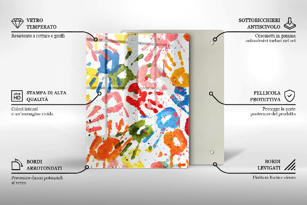 Osłona ściany przy kuchence gazowej Ślady dziecięcych dłoni