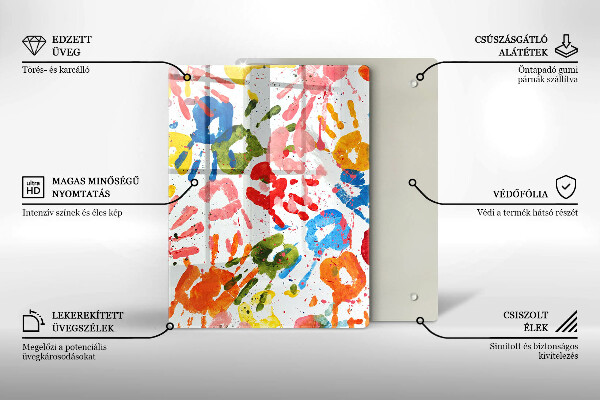 Osłona ściany przy kuchence gazowej Ślady dziecięcych dłoni