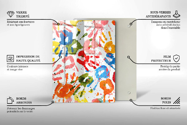 Osłona ściany przy kuchence gazowej Ślady dziecięcych dłoni