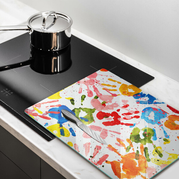 Osłona ściany przy kuchence gazowej Ślady dziecięcych dłoni