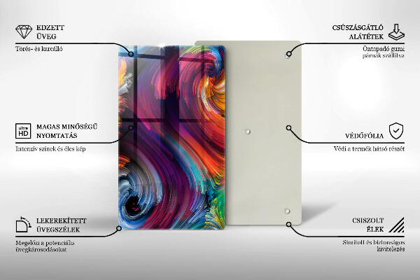 Osłona ściany przy kuchence gazowej Kolorowe pasemka