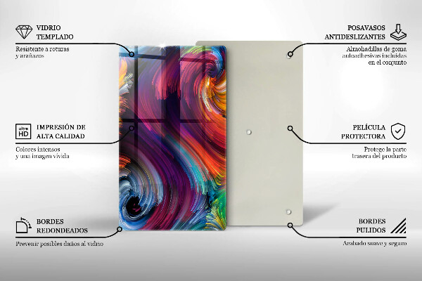 Osłona ściany przy kuchence gazowej Kolorowe pasemka