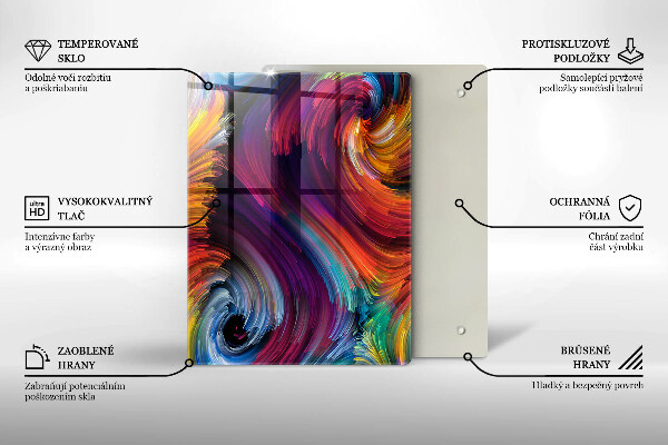 Osłona ściany przy kuchence gazowej Kolorowe pasemka