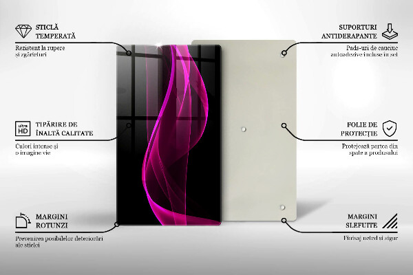 Osłona ściany przy kuchence gazowej Różowa abstrakcja