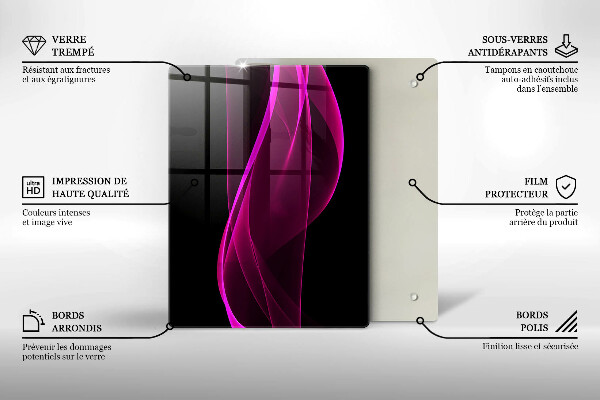 Osłona ściany przy kuchence gazowej Różowa abstrakcja