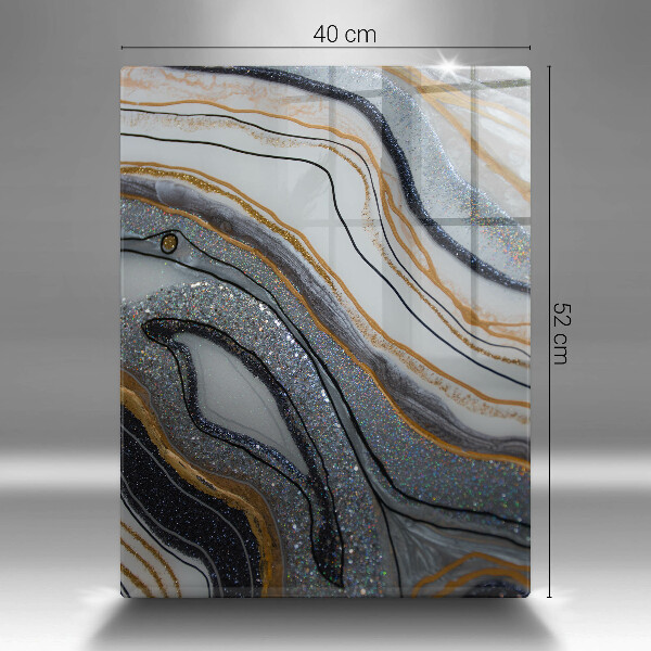 Osłona ściany przy kuchence gazowej skała ze złotem