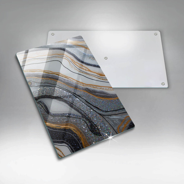 Osłona ściany przy kuchence gazowej skała ze złotem