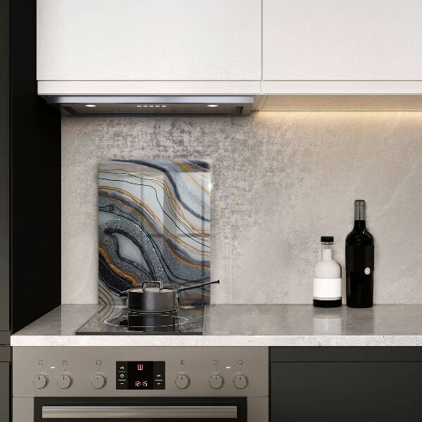 Osłona ściany przy kuchence gazowej skała ze złotem