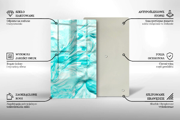 Osłona ściany przy kuchence gazowej Farby abstrakcja
