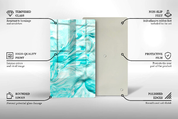 Osłona ściany przy kuchence gazowej Farby abstrakcja