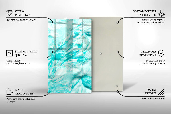 Osłona ściany przy kuchence gazowej Farby abstrakcja