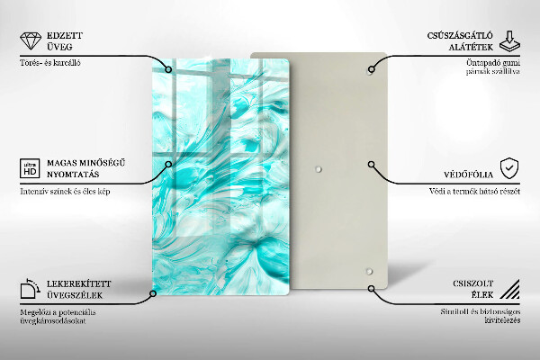 Osłona ściany przy kuchence gazowej Farby abstrakcja